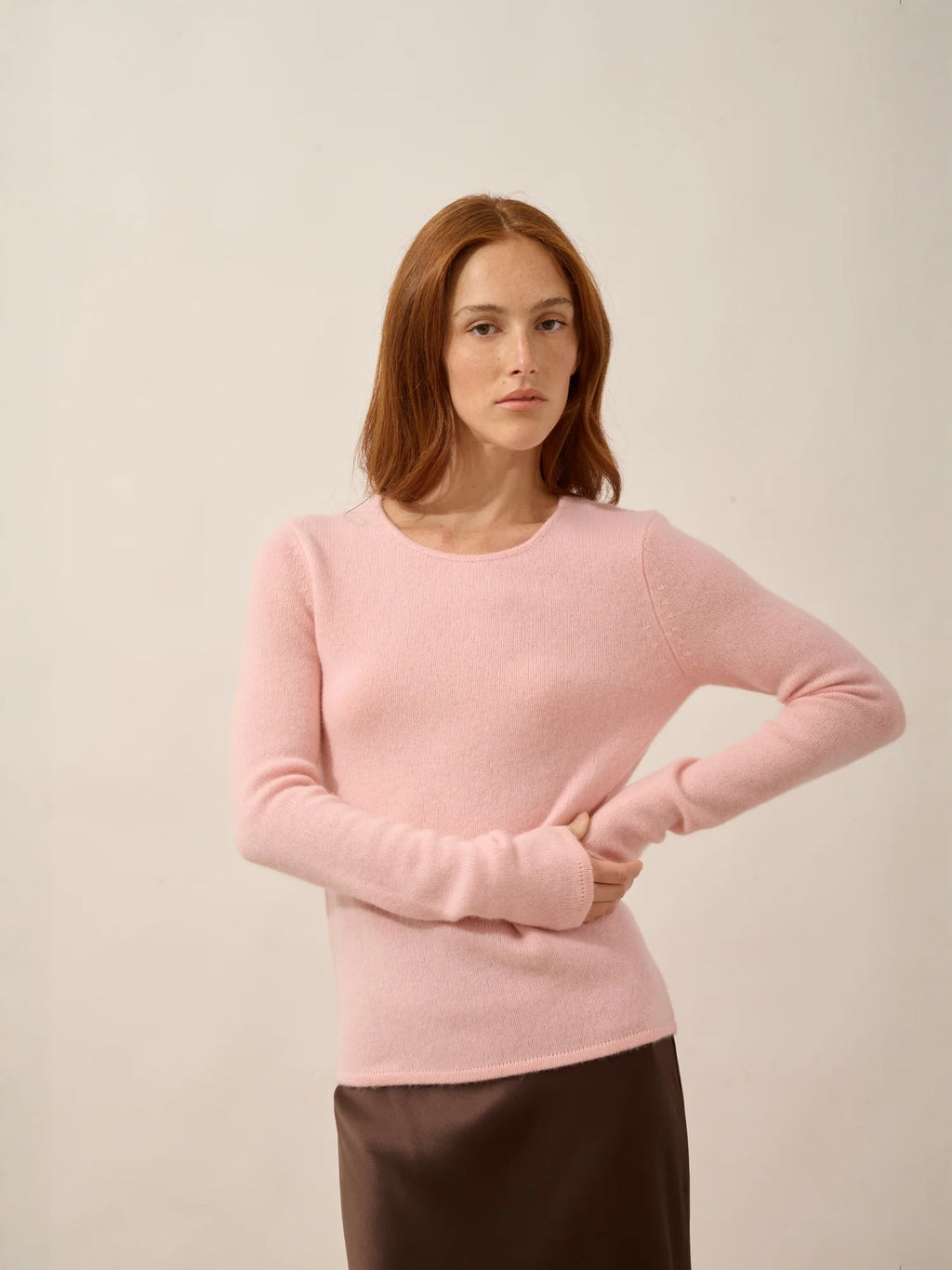 JOYCE pull col rond 4 fils ballerine