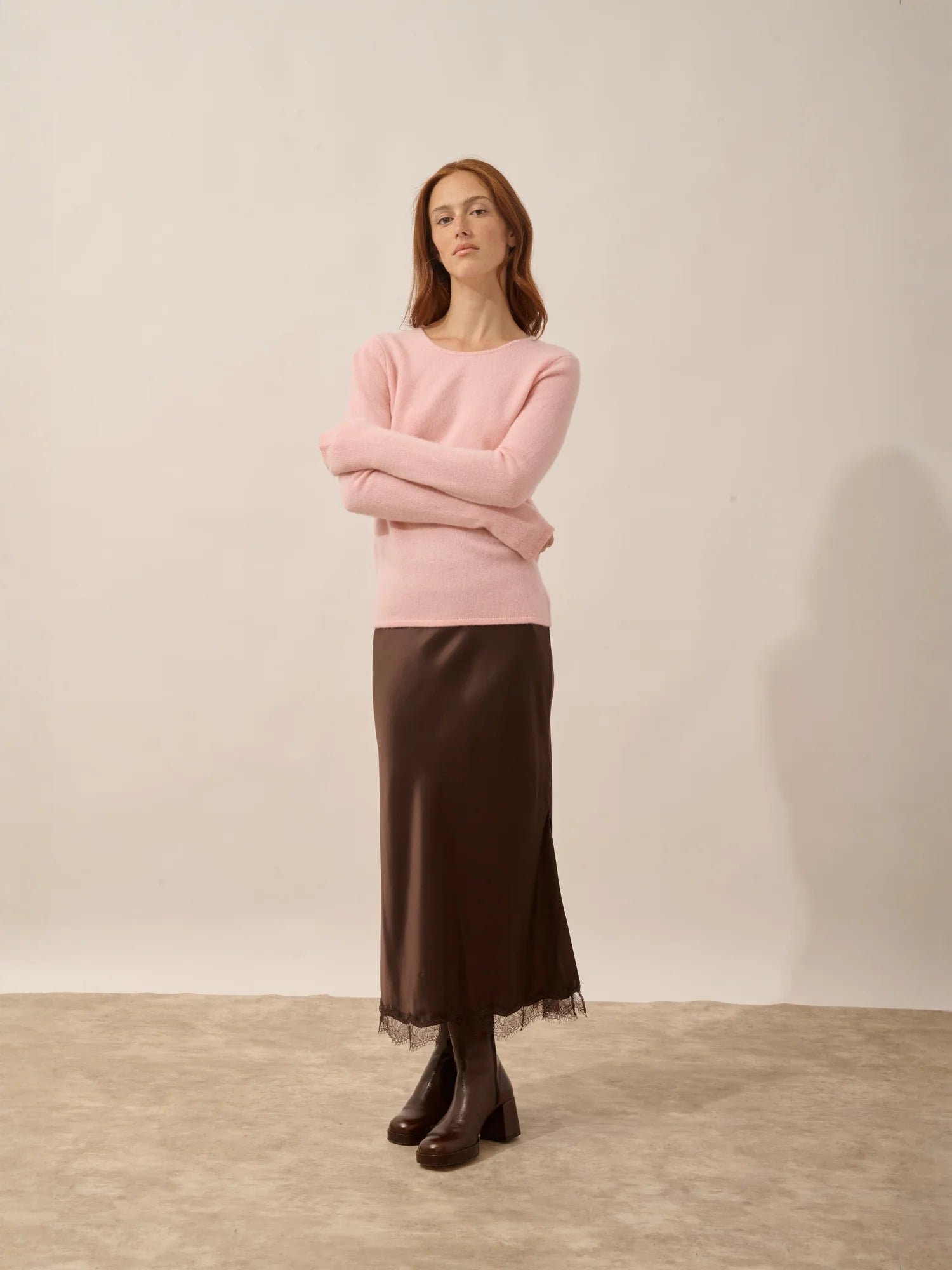 JOYCE pull col rond 4 fils ballerine