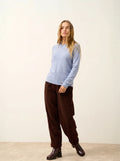 JOYCE pullover rundhalsausschnitt 4-fädig blau dragée meliert