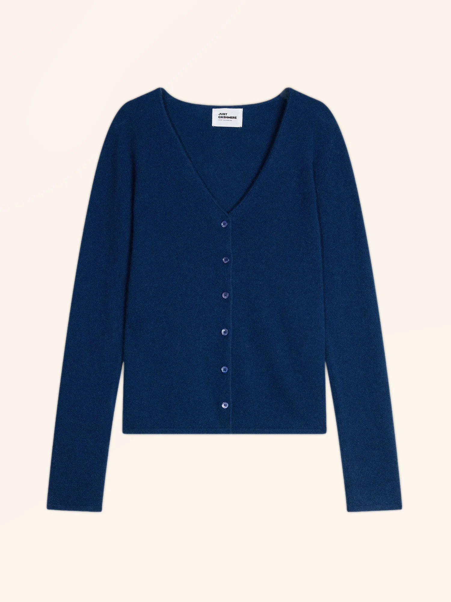 NORMA strickjacke v-ausschnitt blau perse