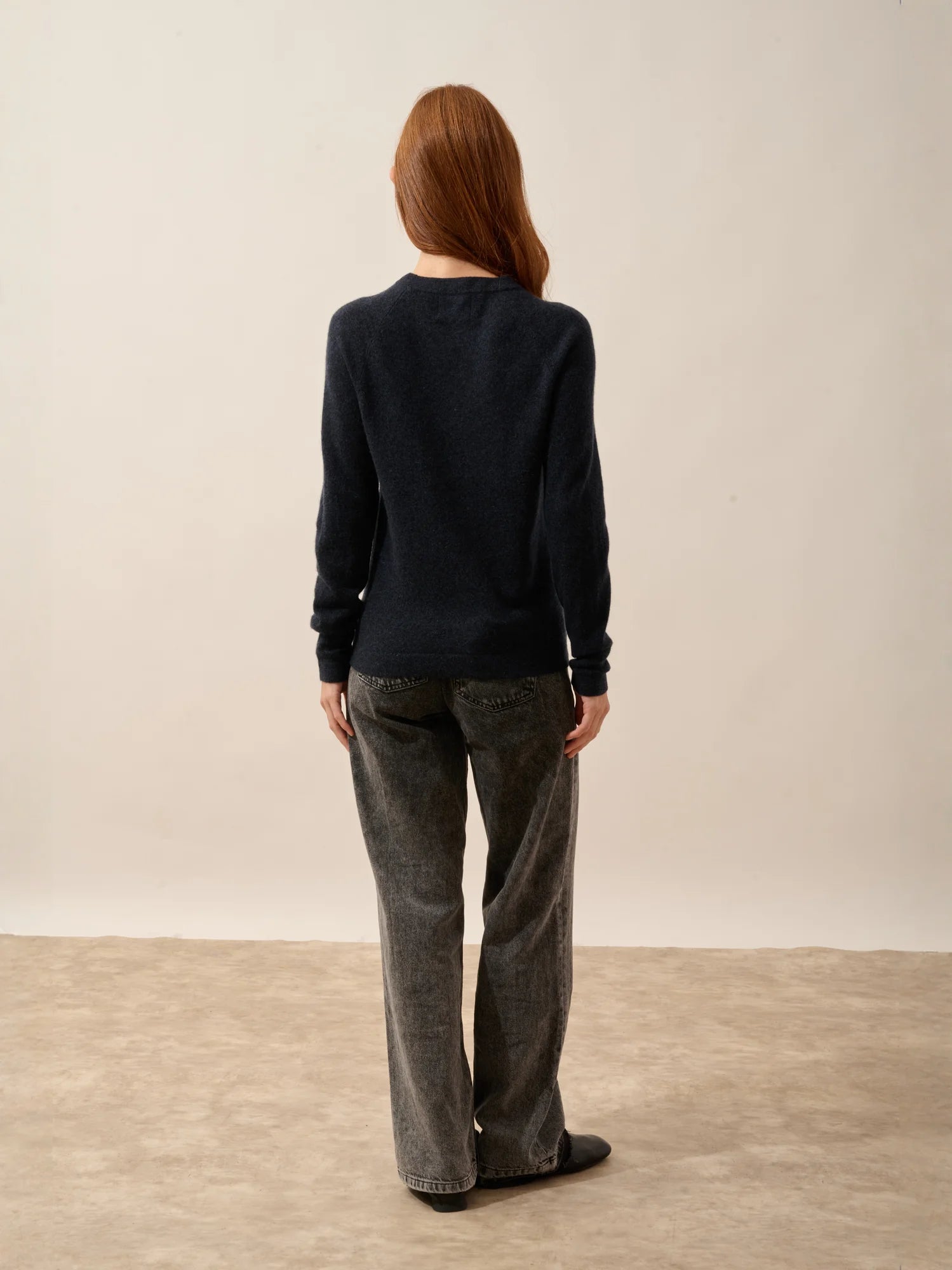 JANE pullover rundhalsausschnitt caviar