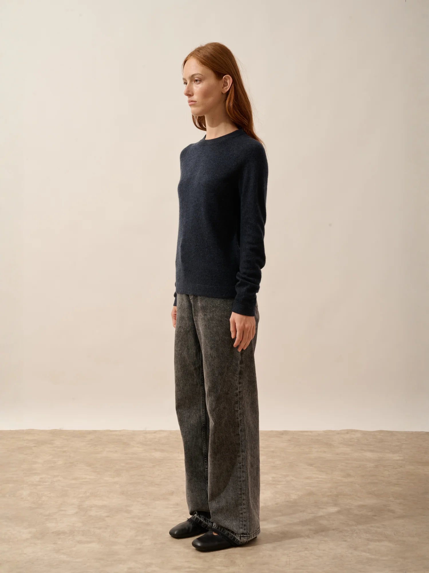 JANE pullover rundhalsausschnitt caviar
