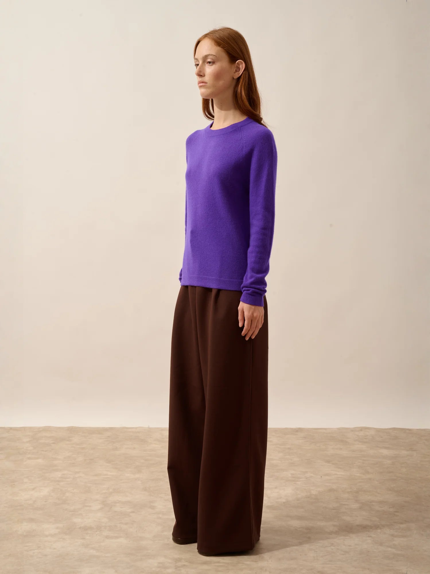 JANE pull col rond gentiane