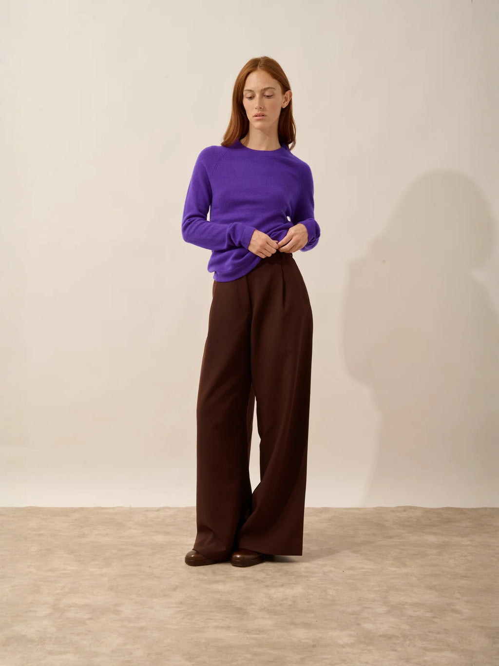 JANE pull col rond gentiane