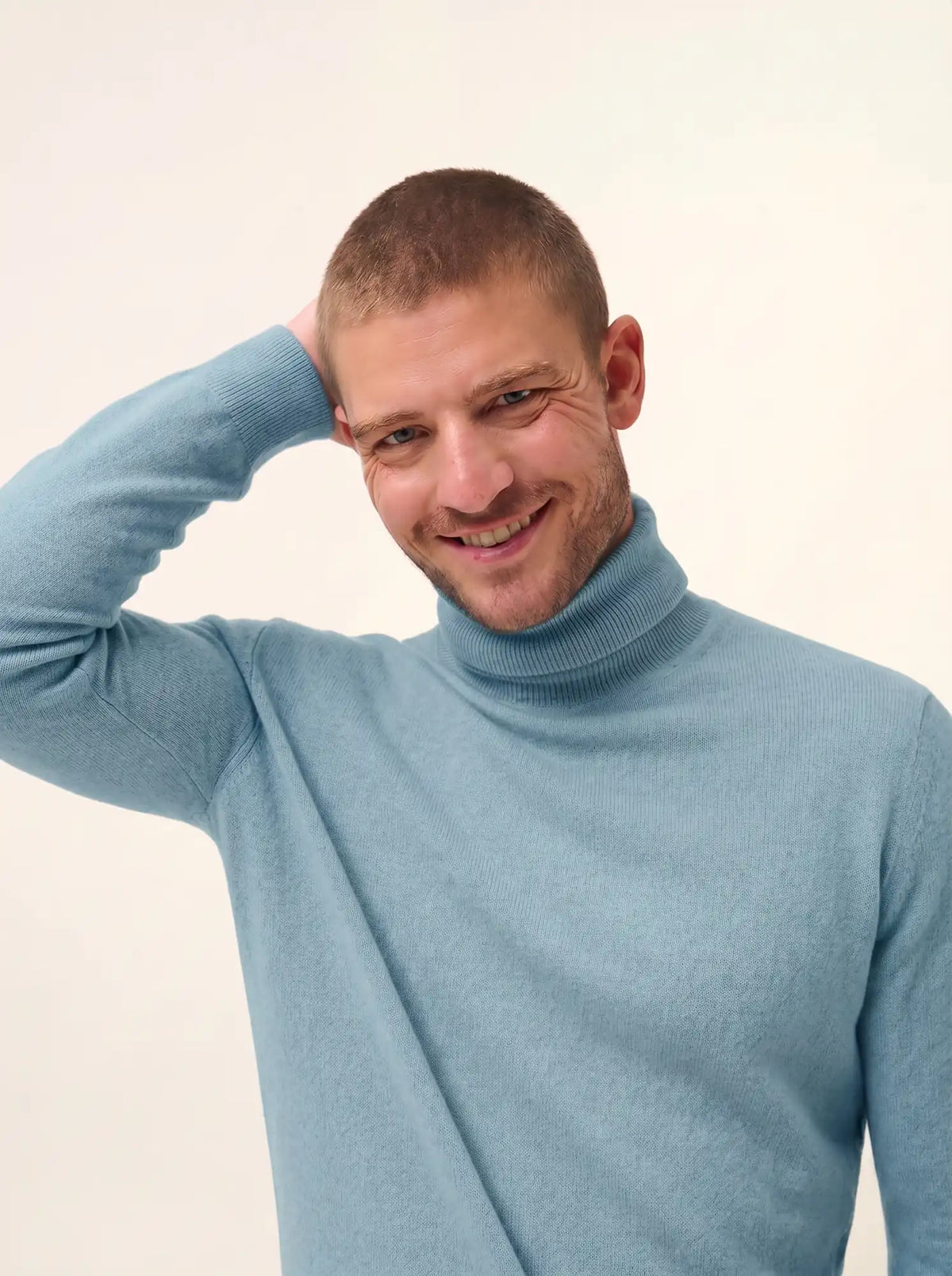 CONNOR Pullover Rollkragen Hellpetrol