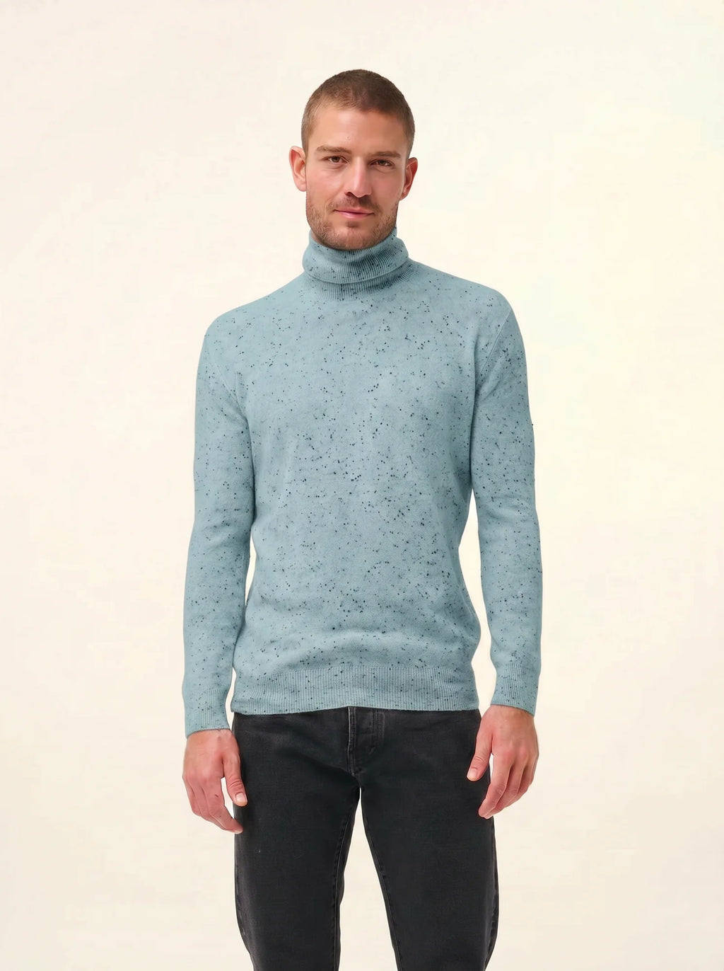 CONNOR Pullover Rollkragen Hellpetrol