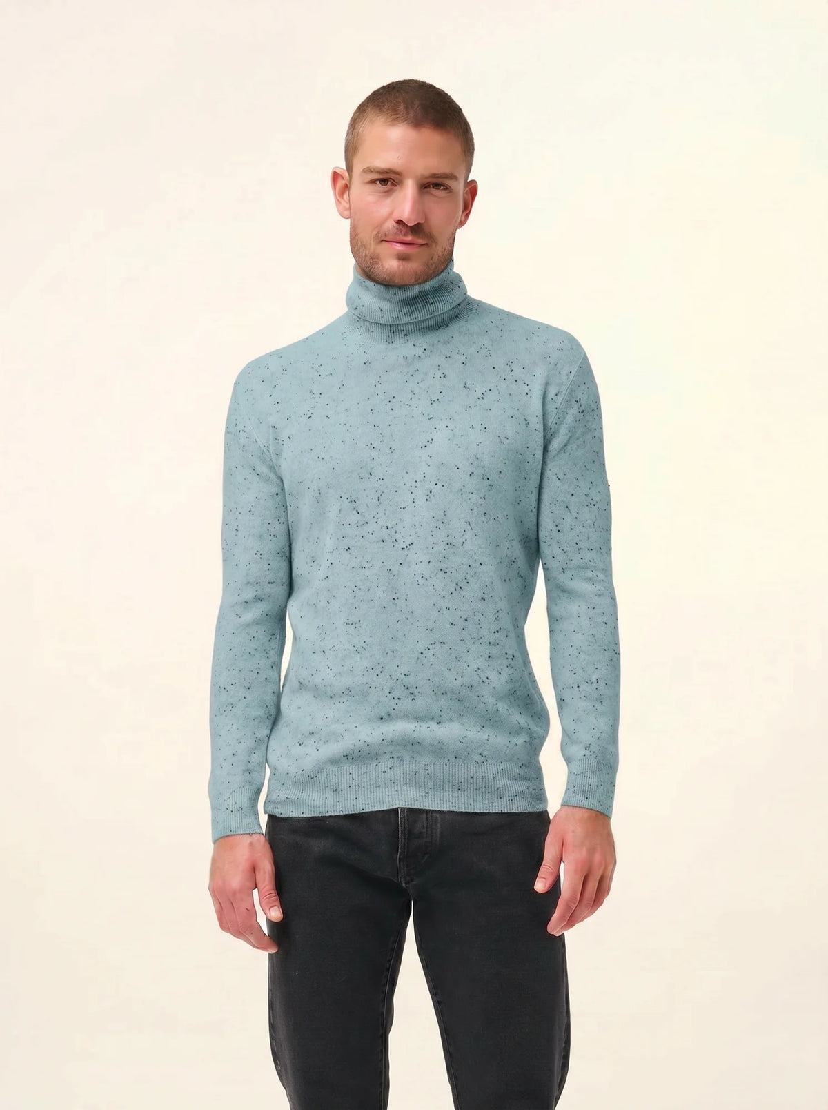 CONNOR Pullover Rollkragen Hellpetrol