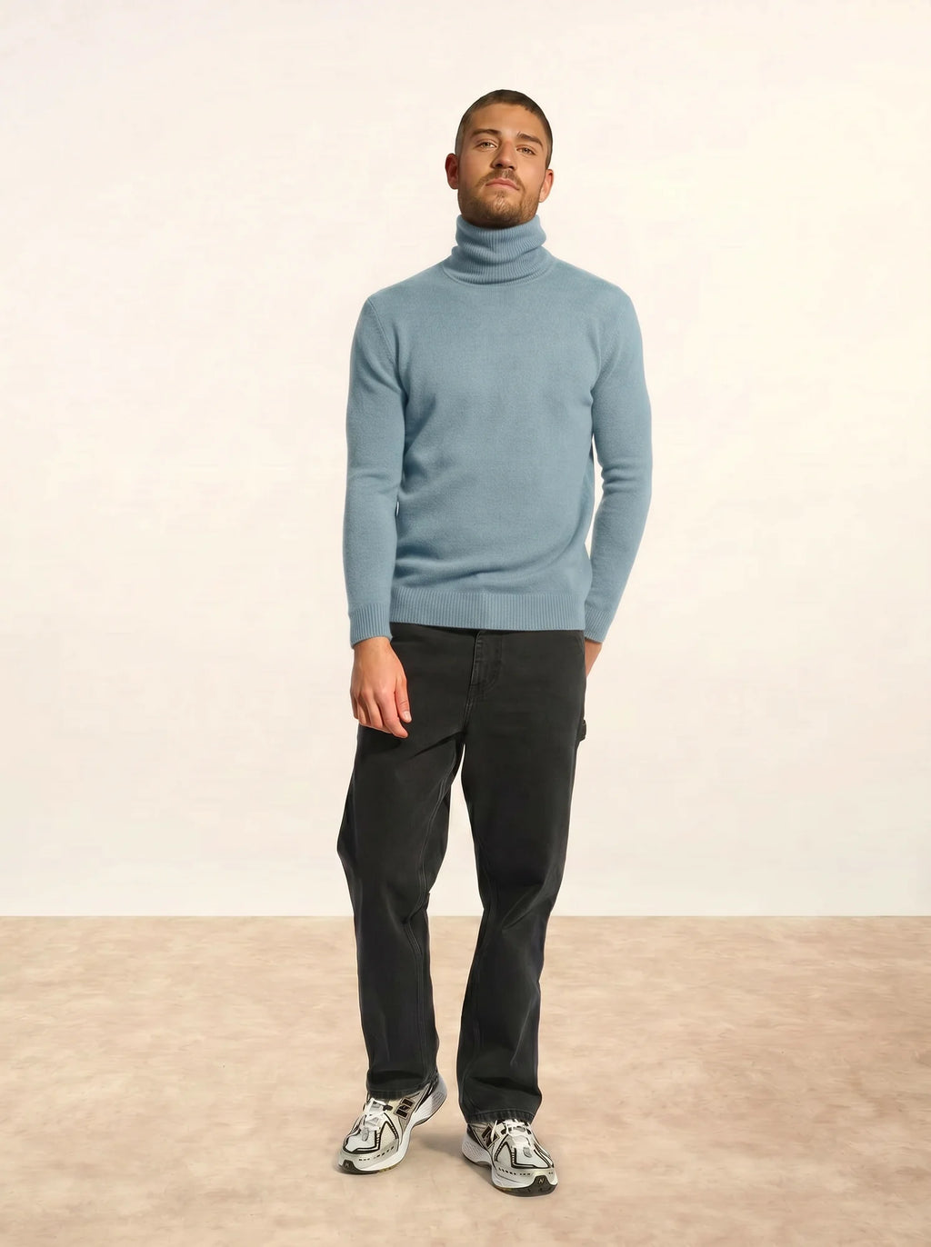 SACHA Pullover Rollkragen 4-fädig Hellpetrol
