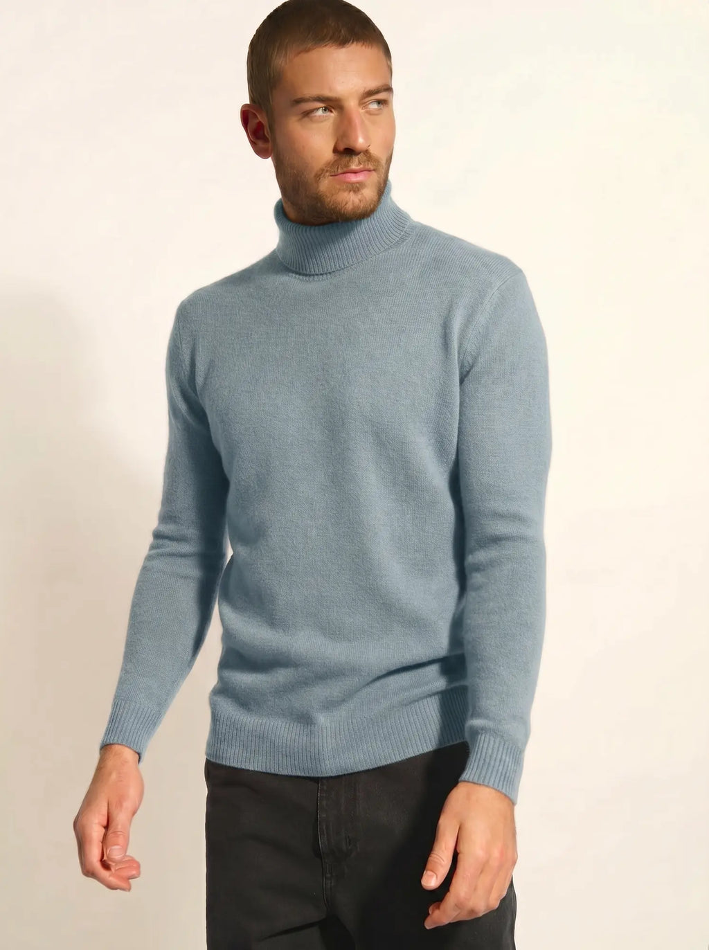 SACHA Pullover Rollkragen 4-fädig Hellpetrol
