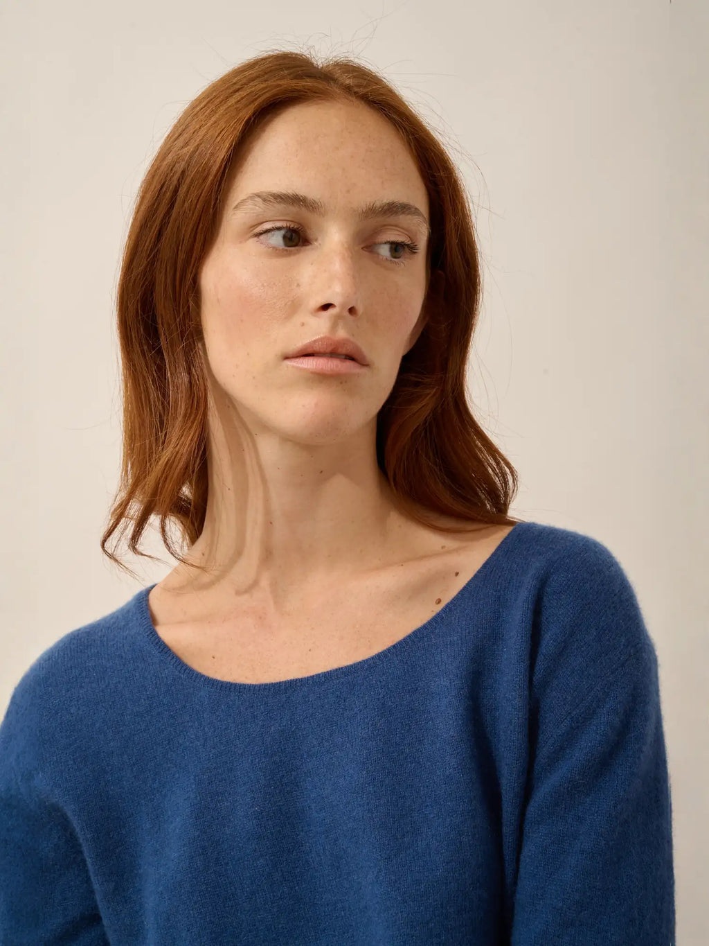 FIONA pullover rundhalsausschnitt blau perse