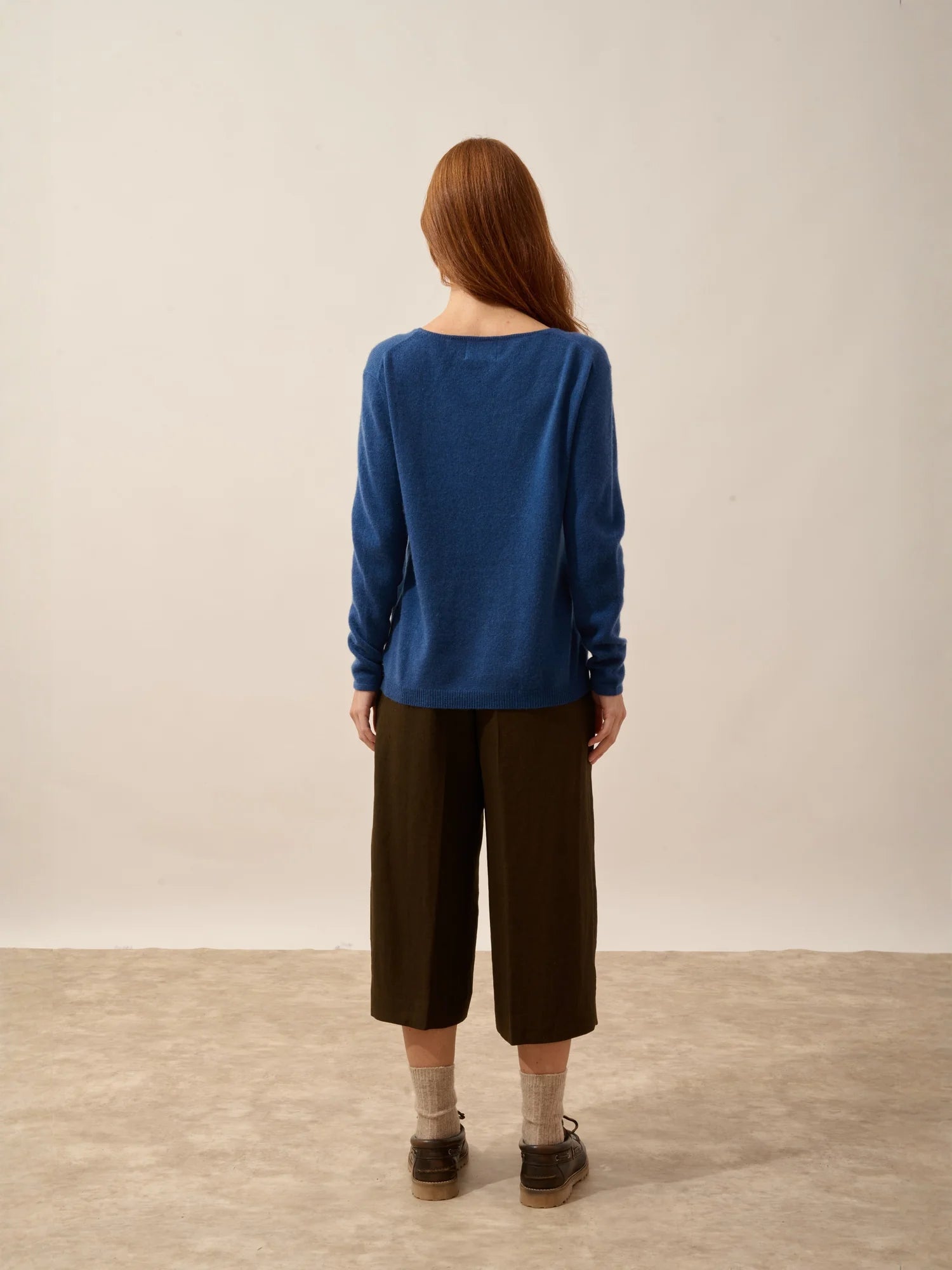 FIONA pullover rundhalsausschnitt blau perse