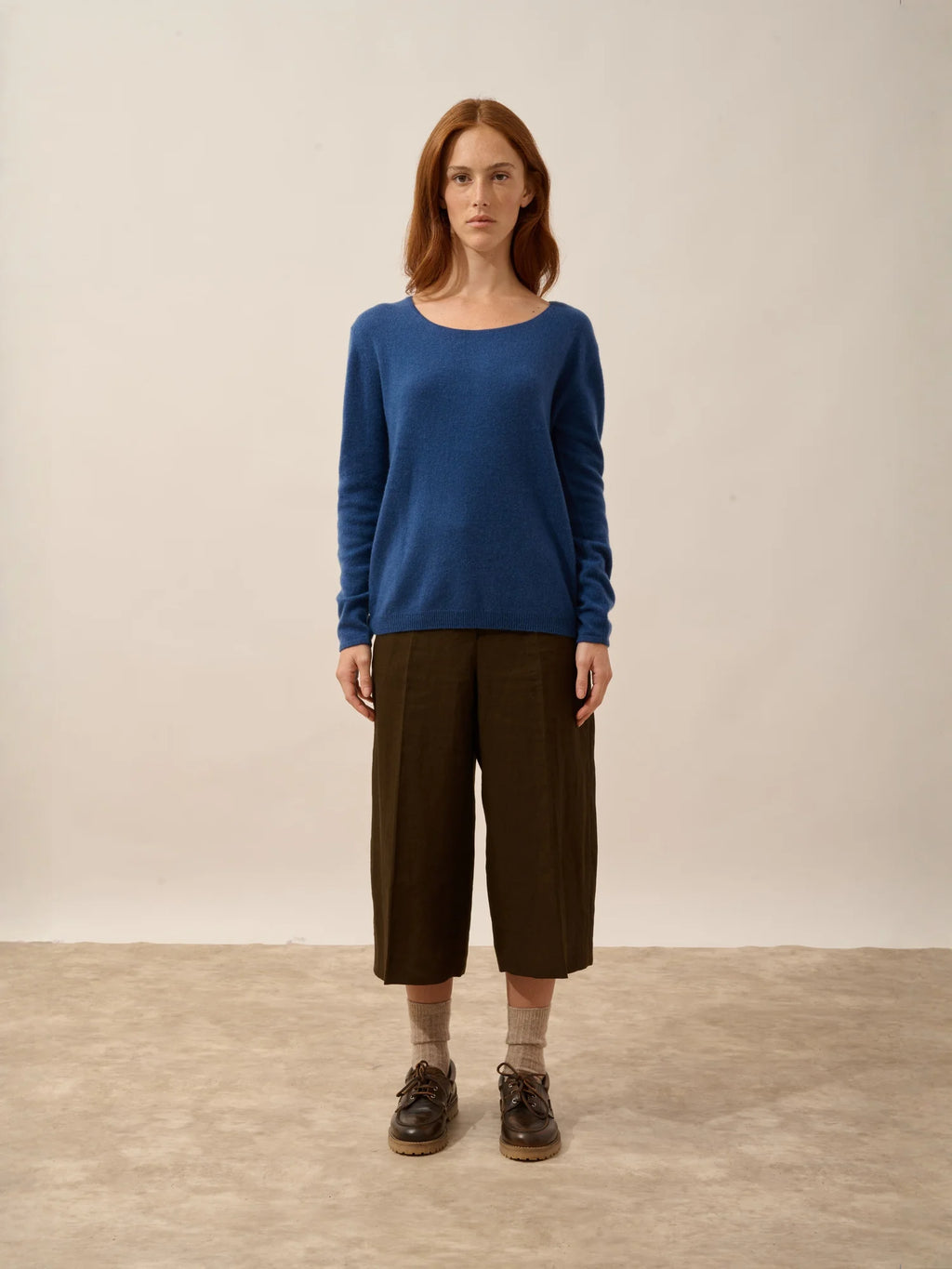 FIONA pullover rundhalsausschnitt blau perse