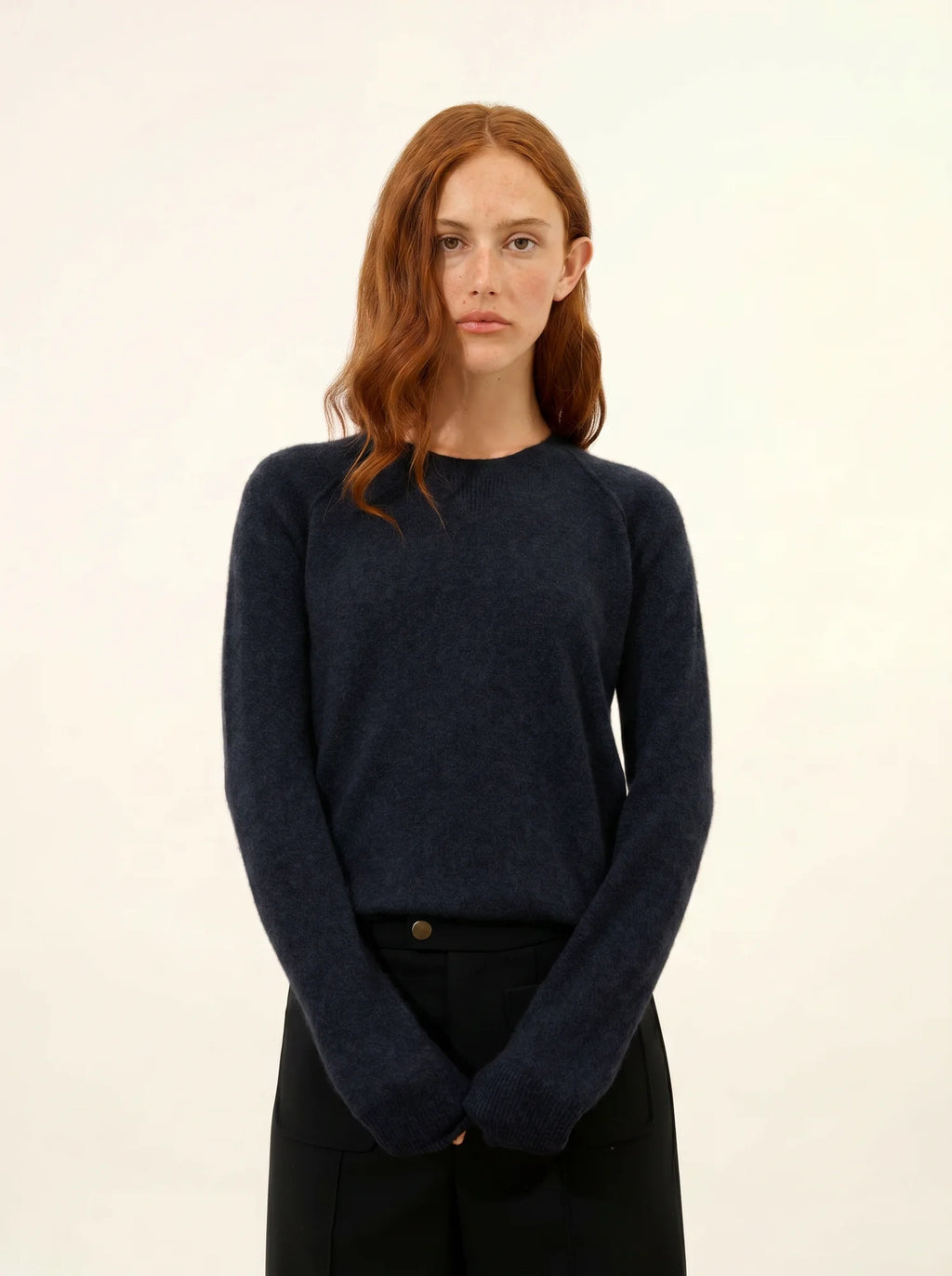 HELEN pullover rundhalsausschnitt caviar