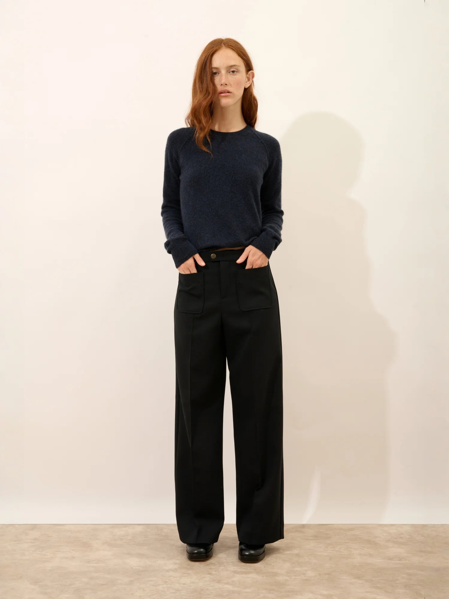 HELEN pullover rundhalsausschnitt caviar