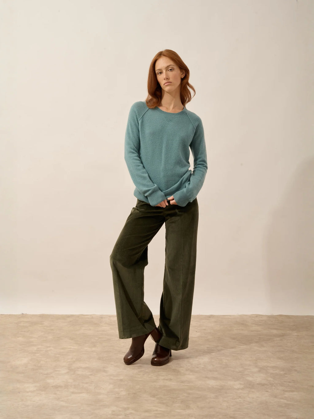 HELEN pullover rundhalsausschnitt eucalyptus