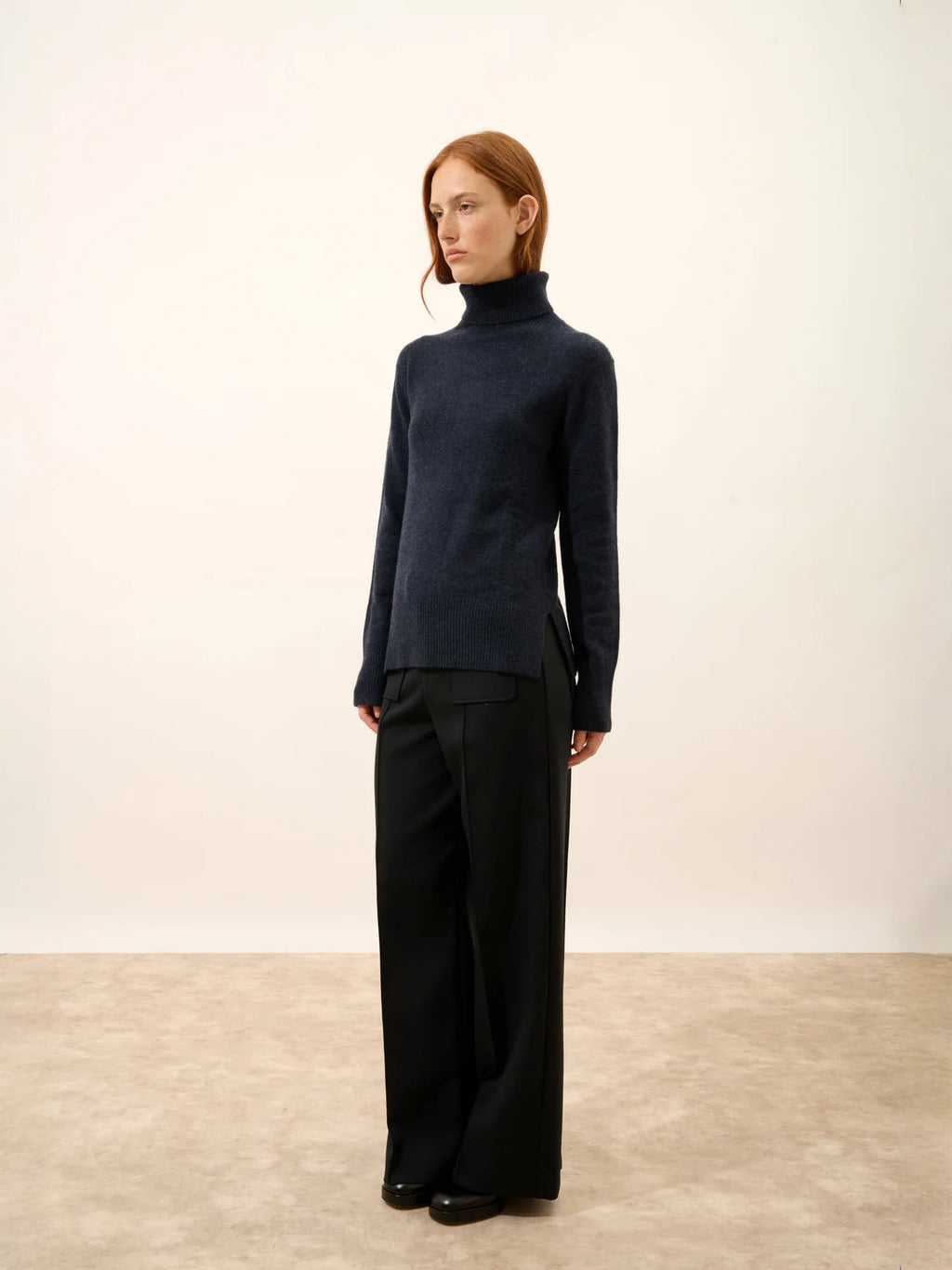 LEXIE pullover rollkragen caviar
