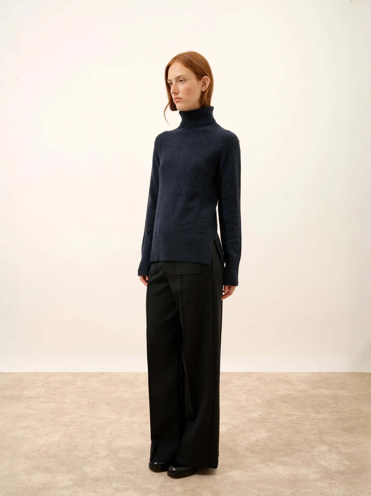 LEXIE pullover rollkragen caviar