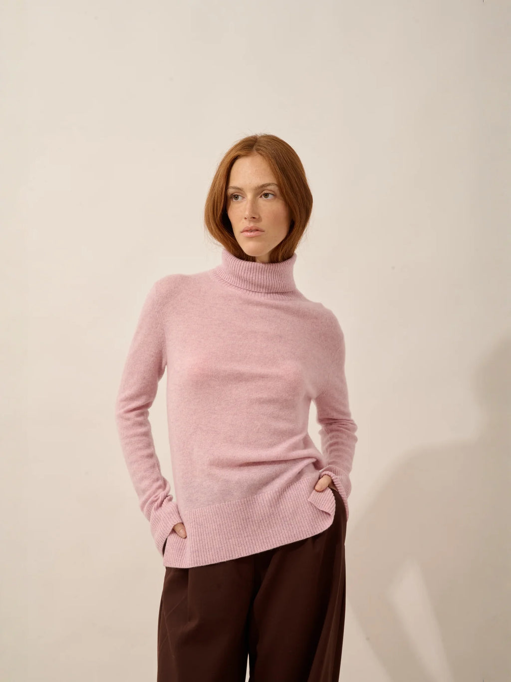 LEXIE pullover rollkragen guimauve meliert