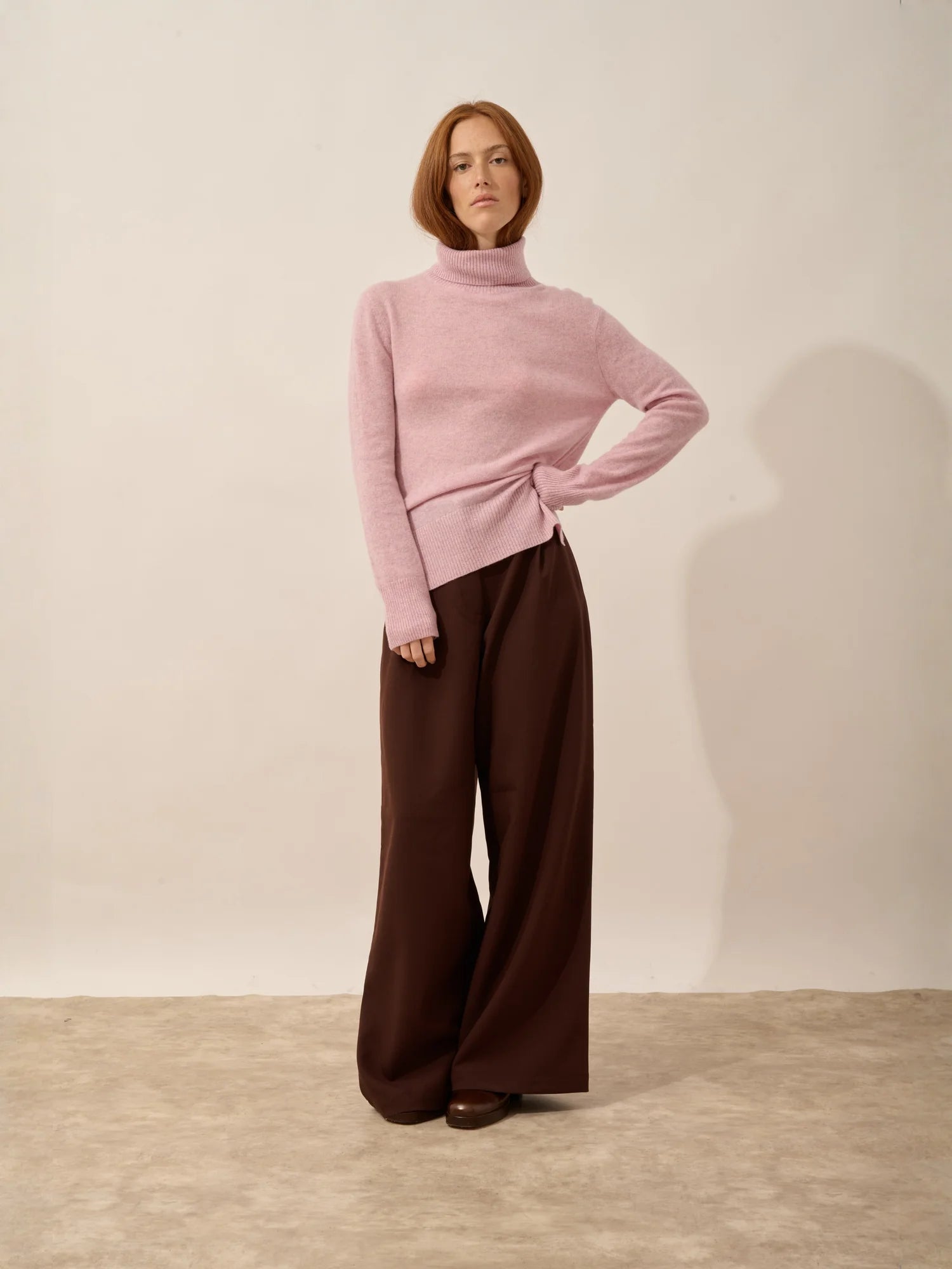 LEXIE pullover rollkragen guimauve meliert