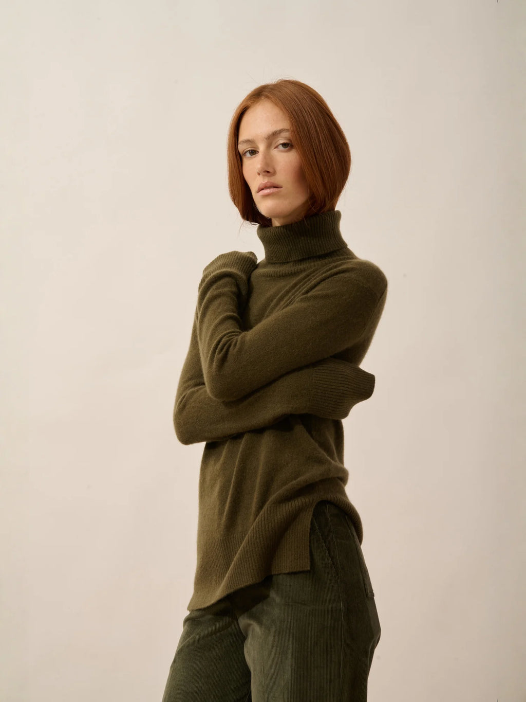 LEXIE pullover rollkragen châtain