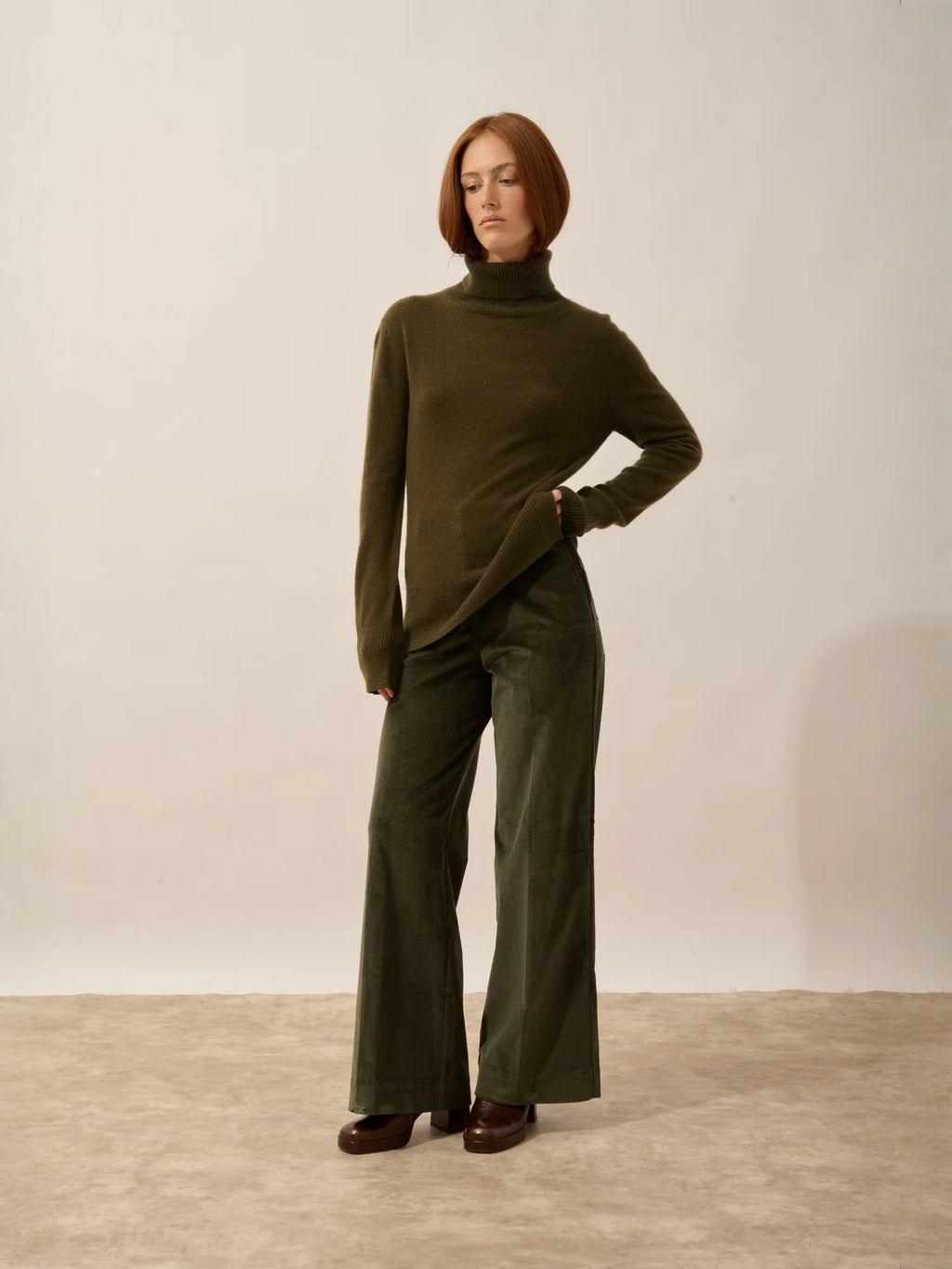 LEXIE pullover rollkragen châtain