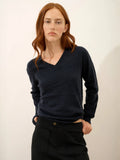 NORA pullover v-ausschnitt caviar