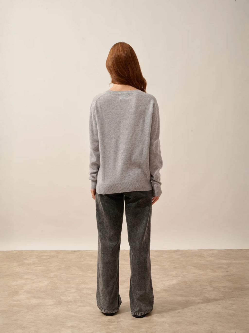 NORA pullover v-ausschnitt horizon meliert