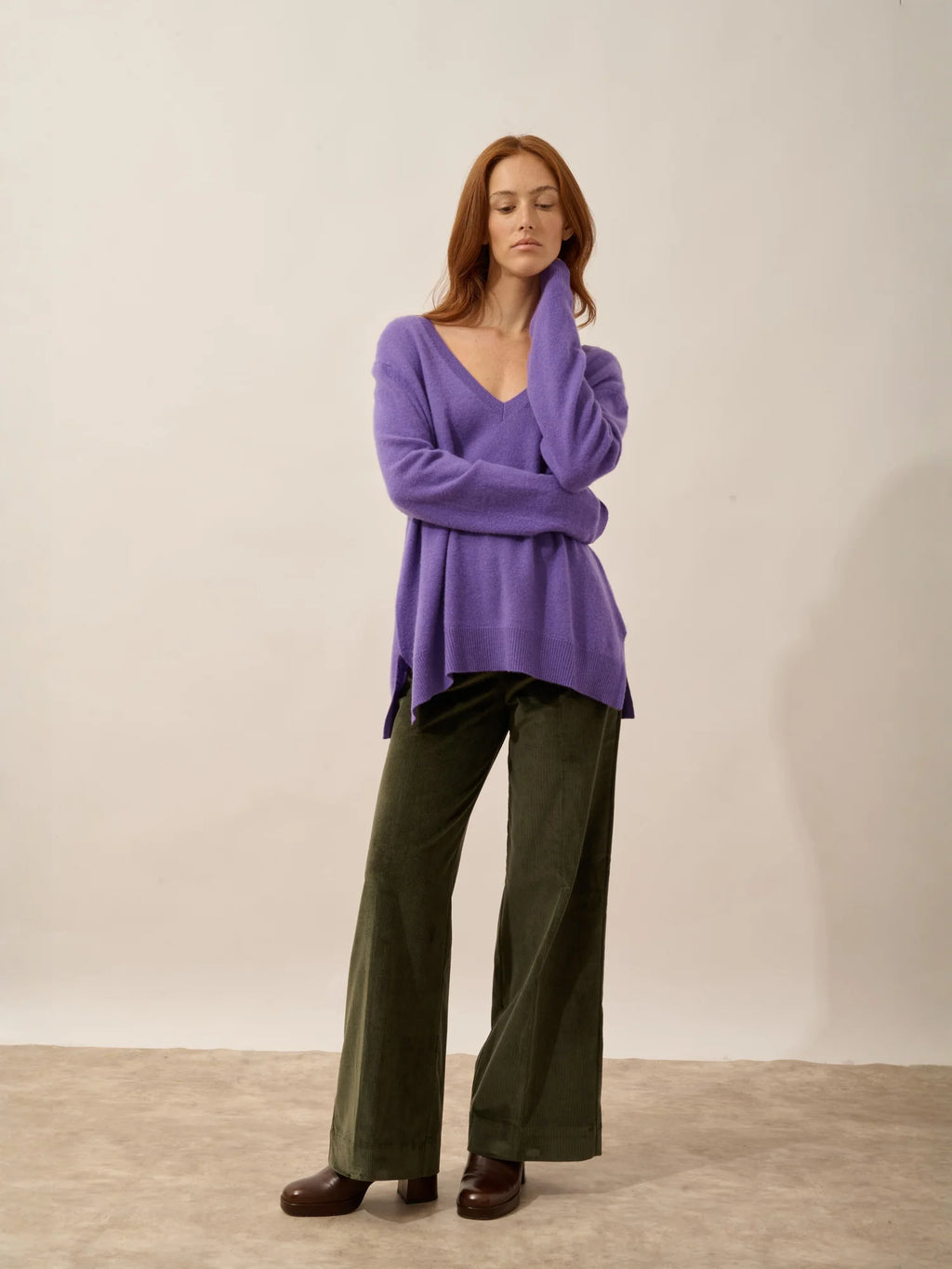 OPAL pullover v-ausschnitt vorne und hinten glycine