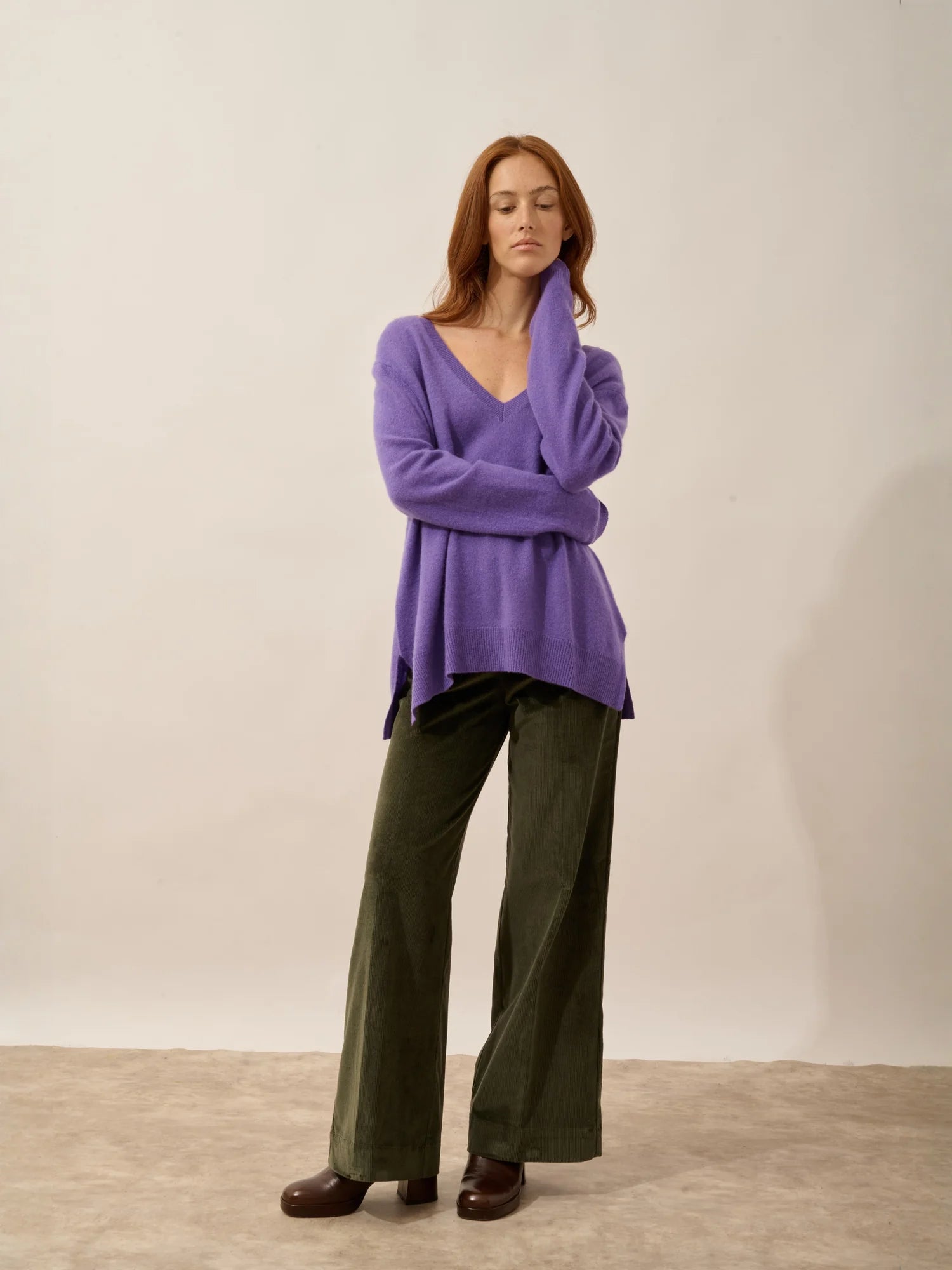 OPAL pullover v-ausschnitt vorne und hinten glycine