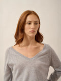 PHOEBE pullover v-ausschnitt horizon meliert