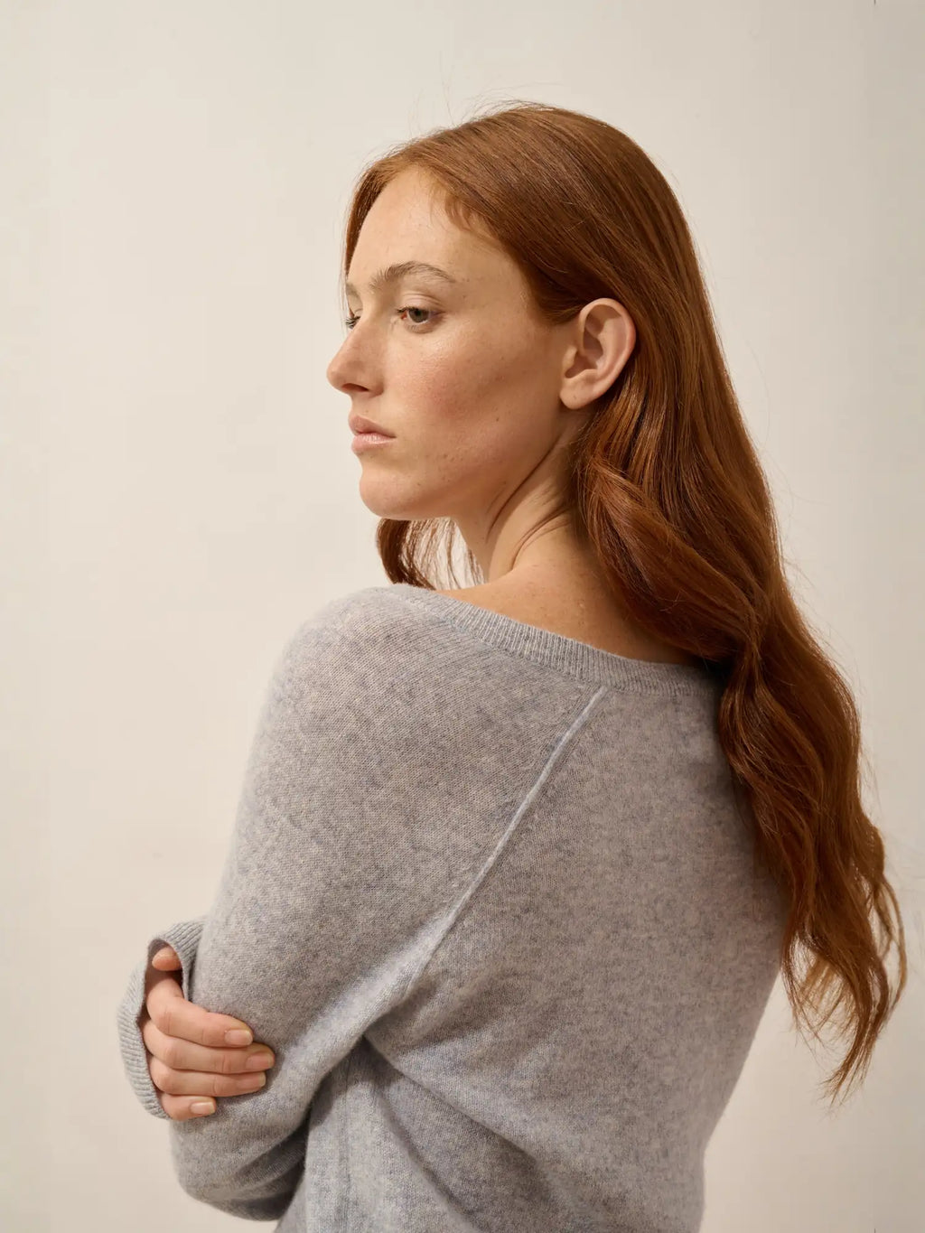 PHOEBE pullover v-ausschnitt horizon meliert