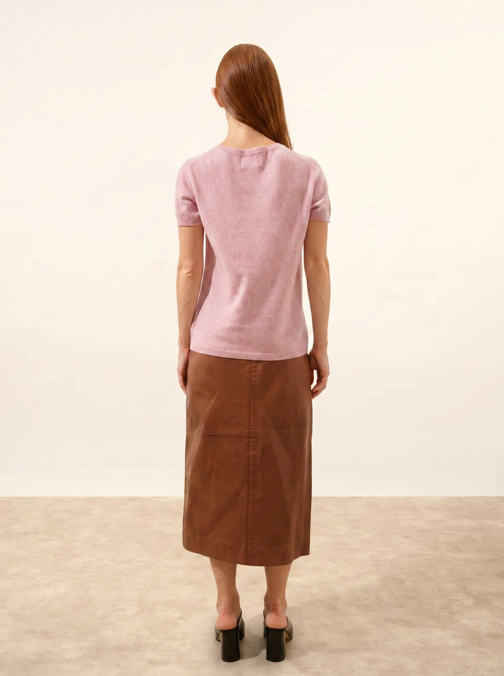 GLAMIS t-shirt v-ausschnitt guimauve meliert