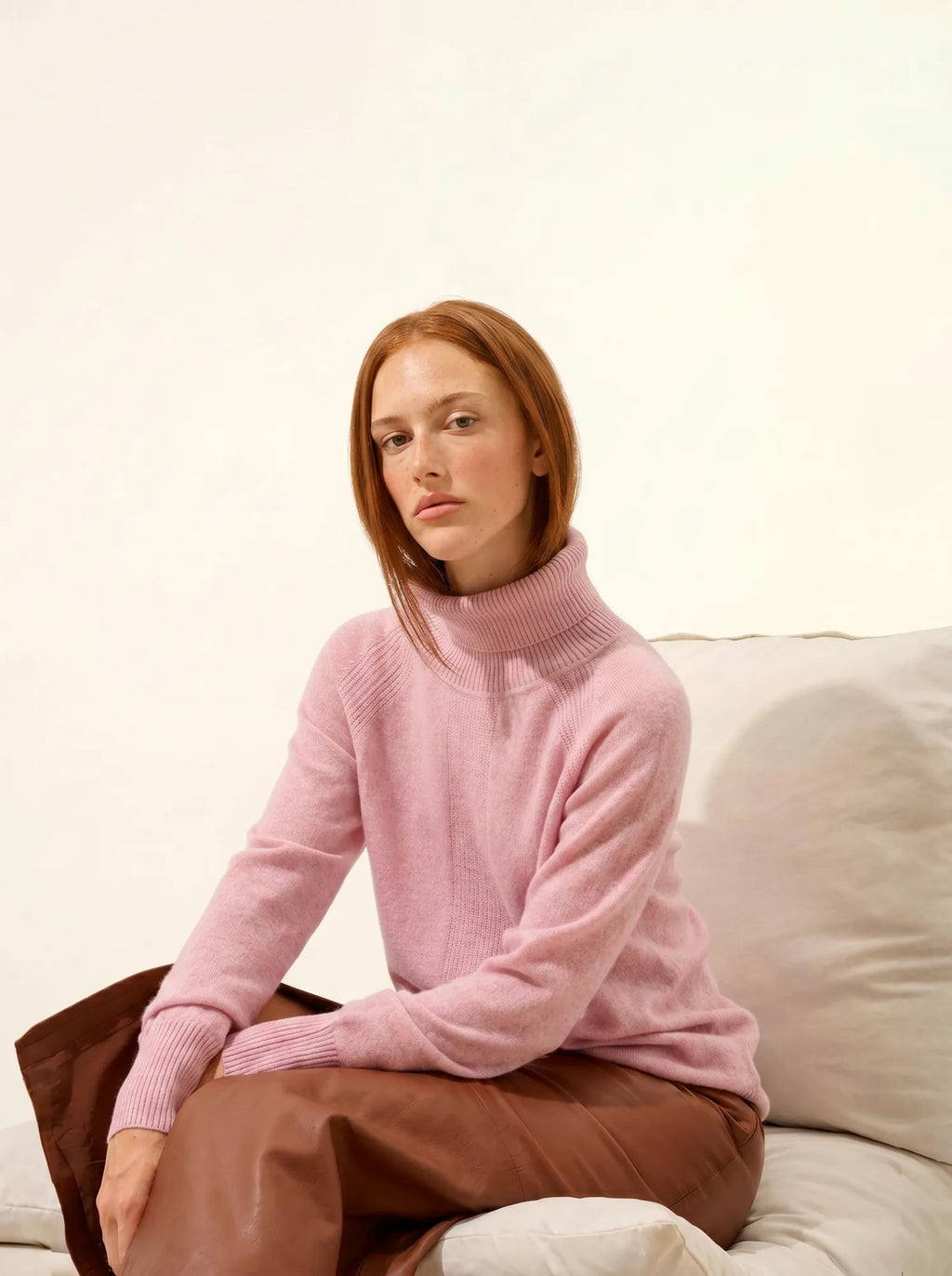 LILLY pullover rollkragen guimauve meliert