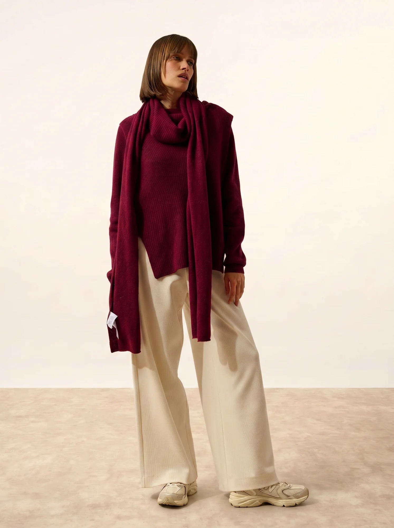 SPENCER schal bordeaux