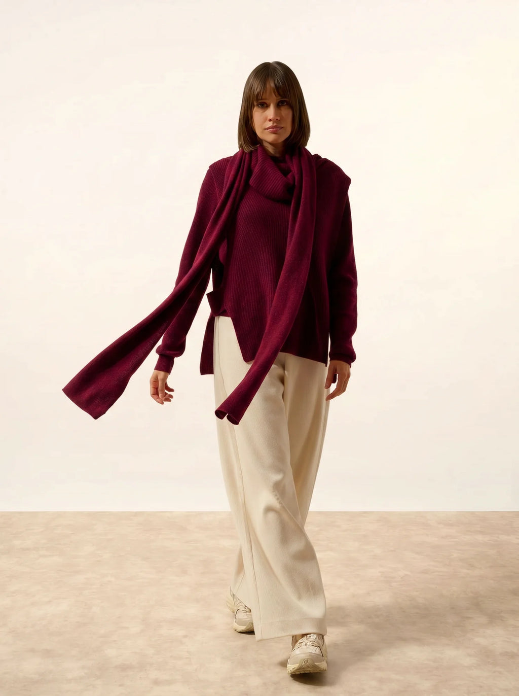 SPENCER schal bordeaux