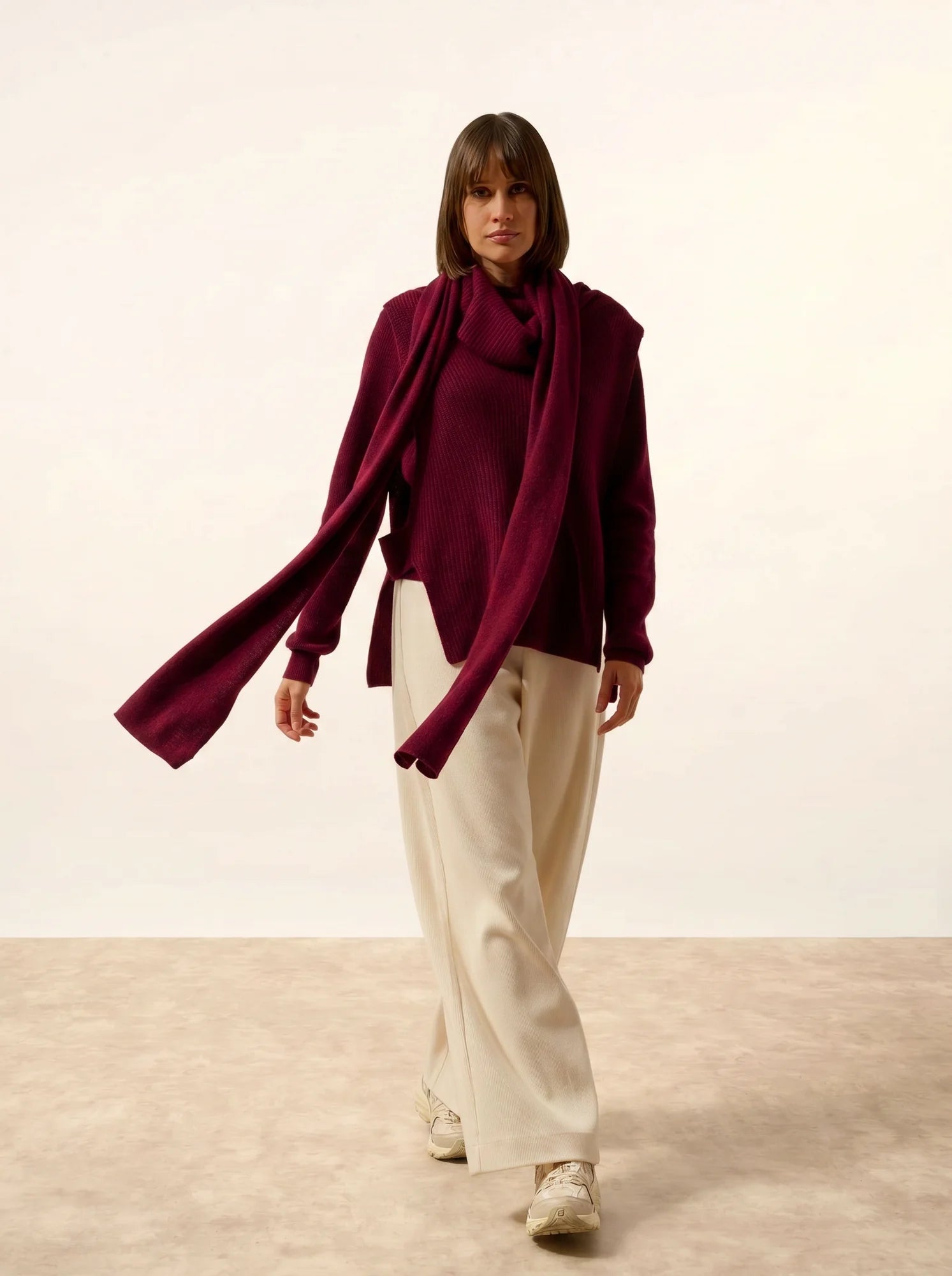 SPENCER schal bordeaux