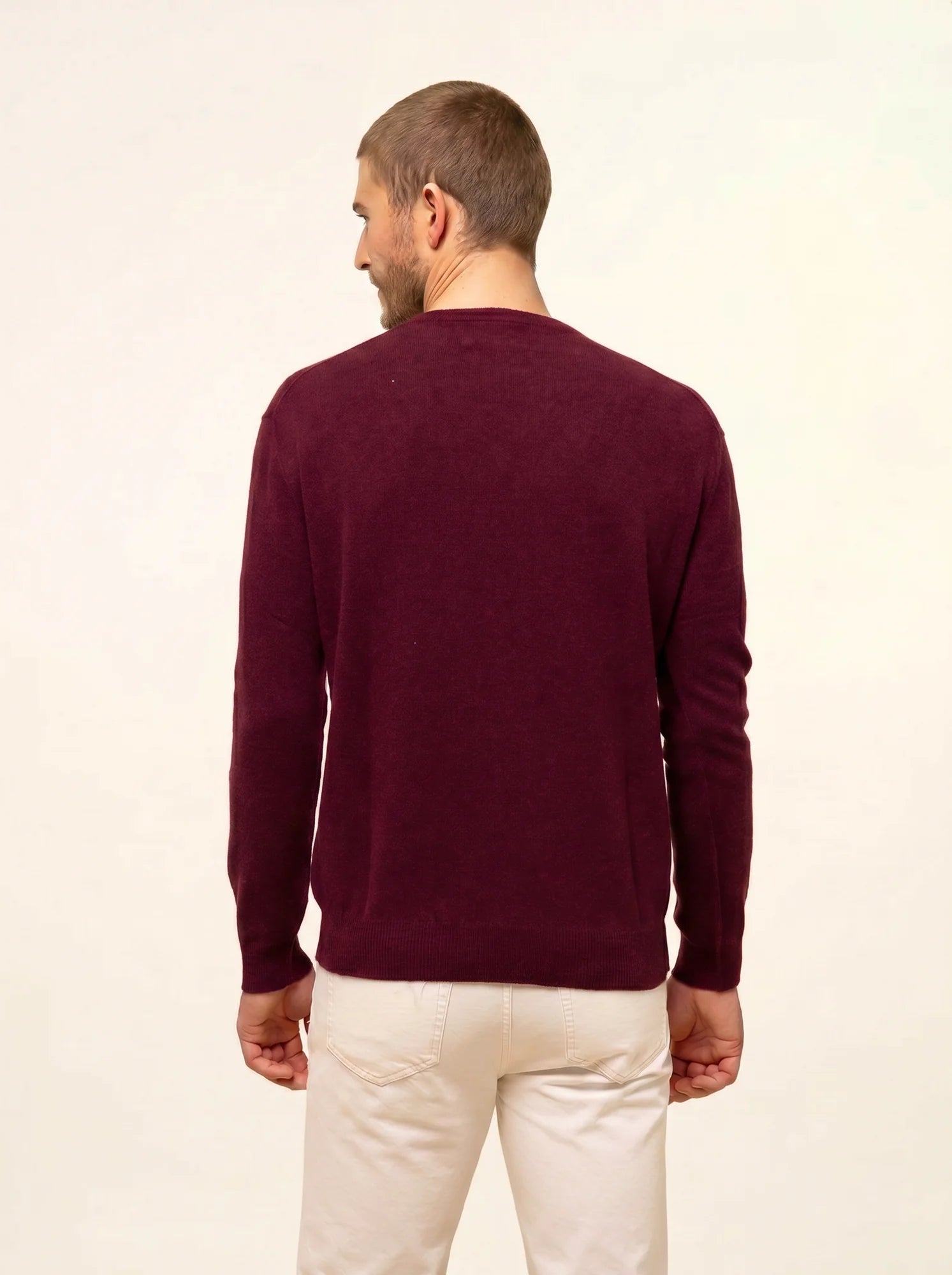 NOE pullover rundhalsausschnitt bordeaux