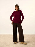 ALVERIS pullover rundhalsausschnitt bordeaux
