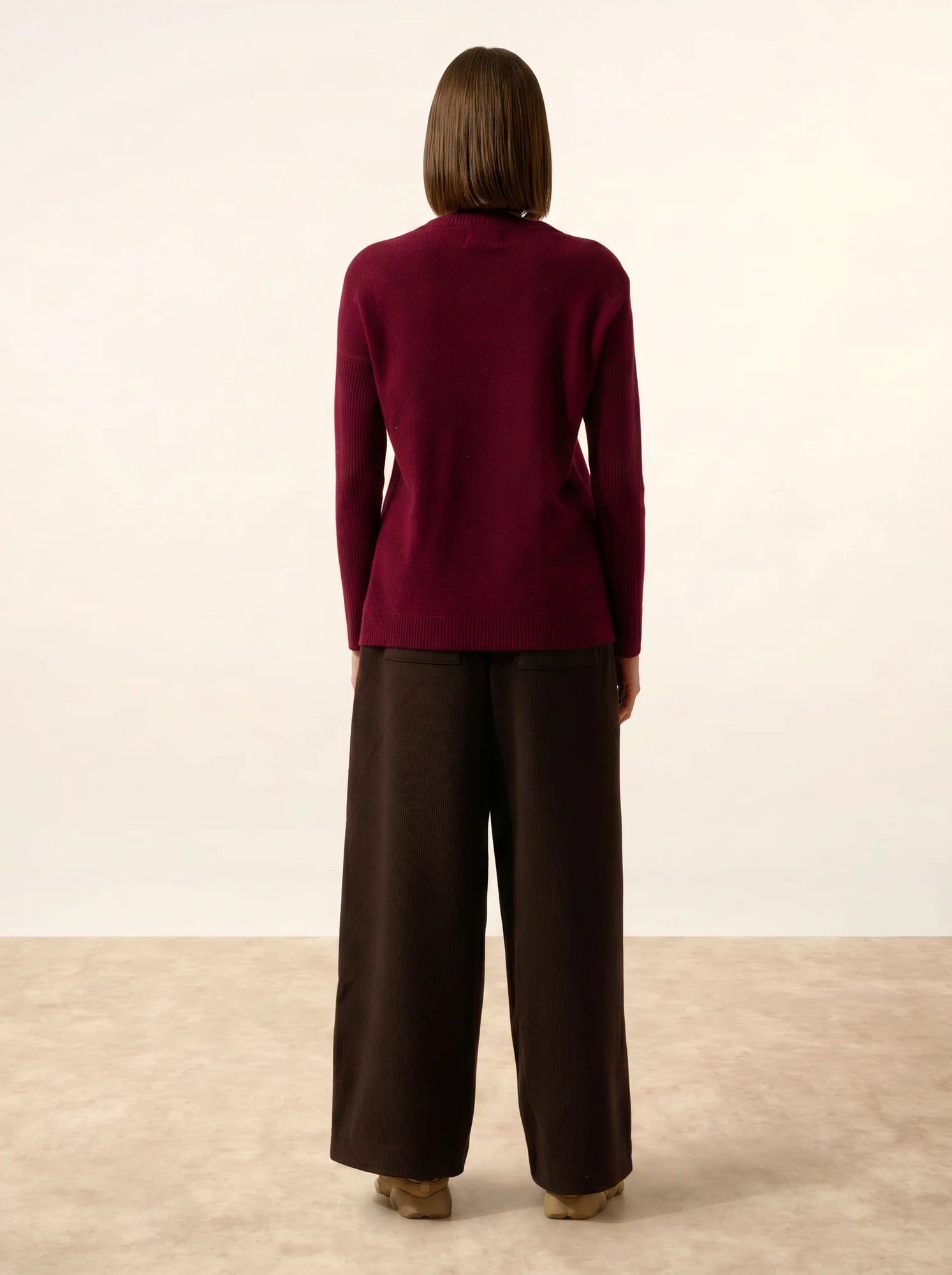 ALVERIS pullover rundhalsausschnitt bordeaux