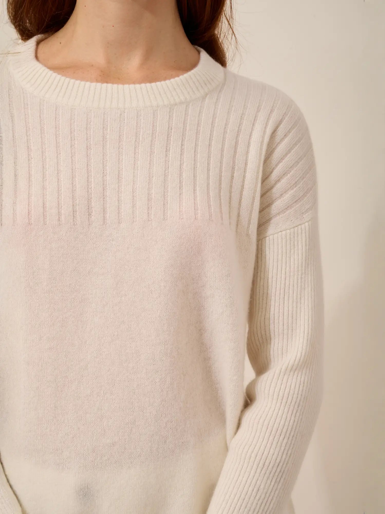 ALVERIS pullover rundhalsausschnitt schnee
