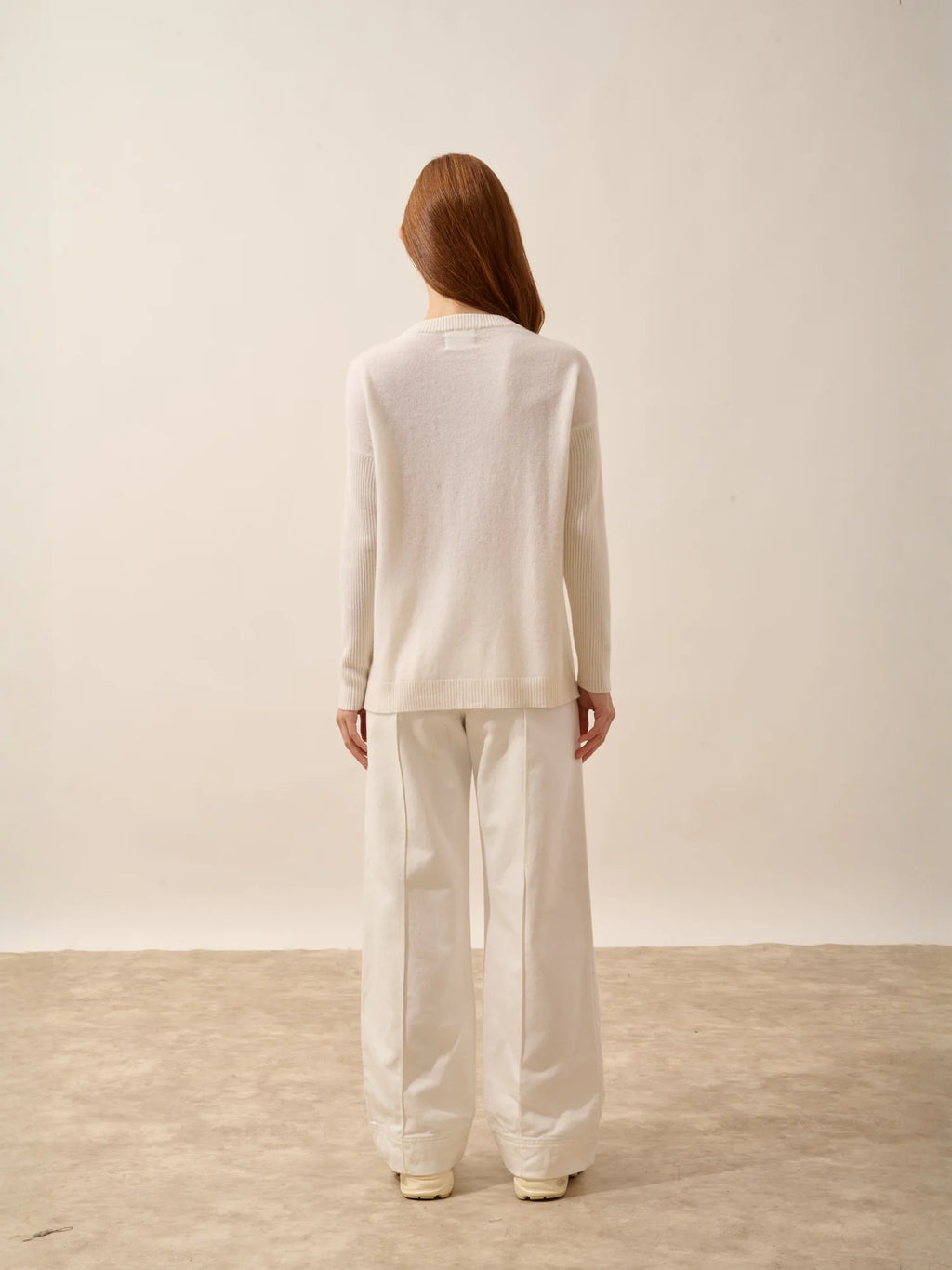 ALVERIS pullover rundhalsausschnitt schnee