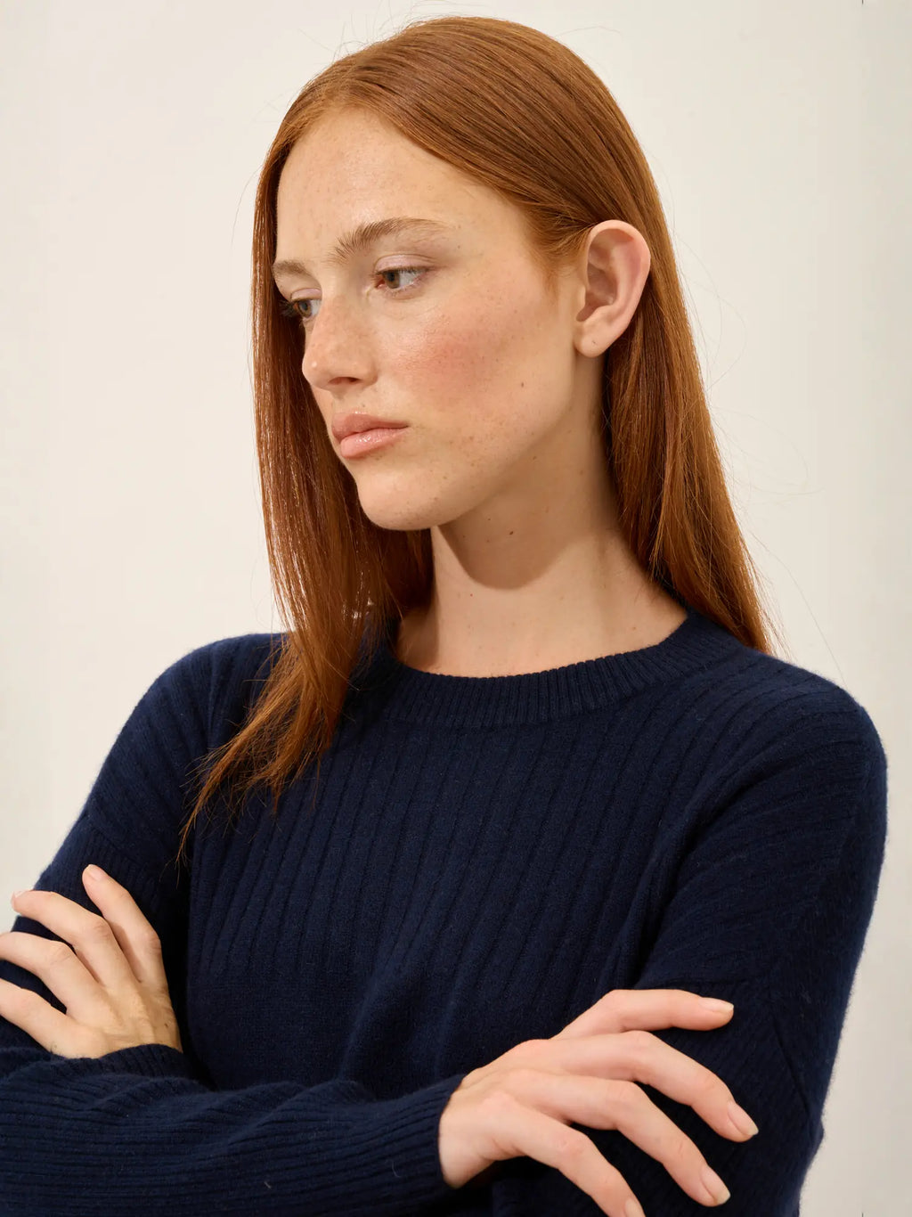 ALVERIS pullover rundhalsausschnitt marineblau
