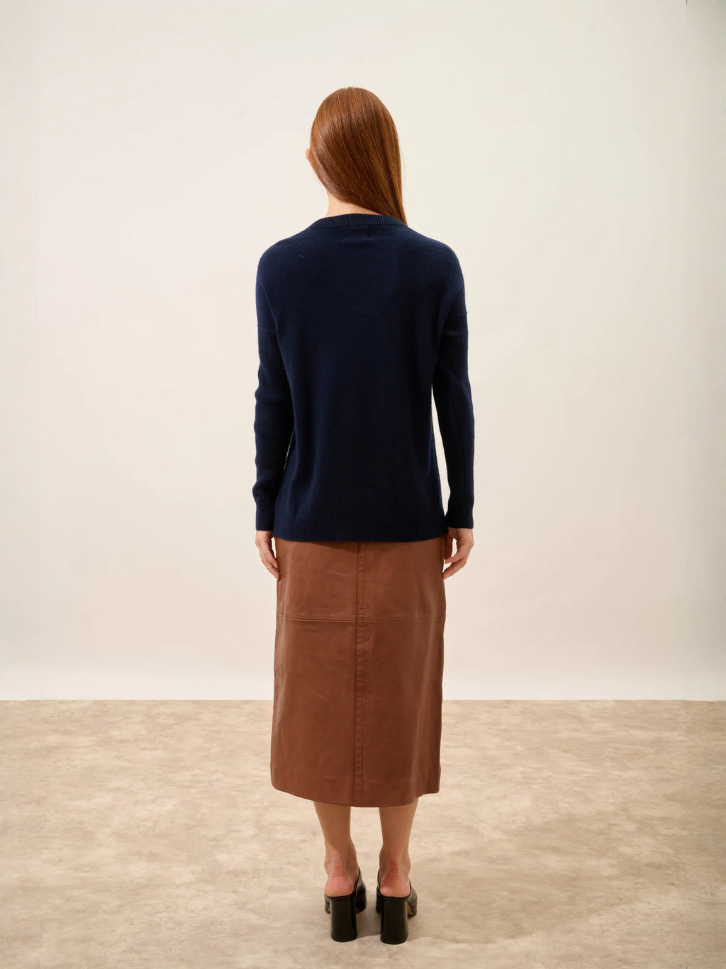 ALVERIS pullover rundhalsausschnitt marineblau