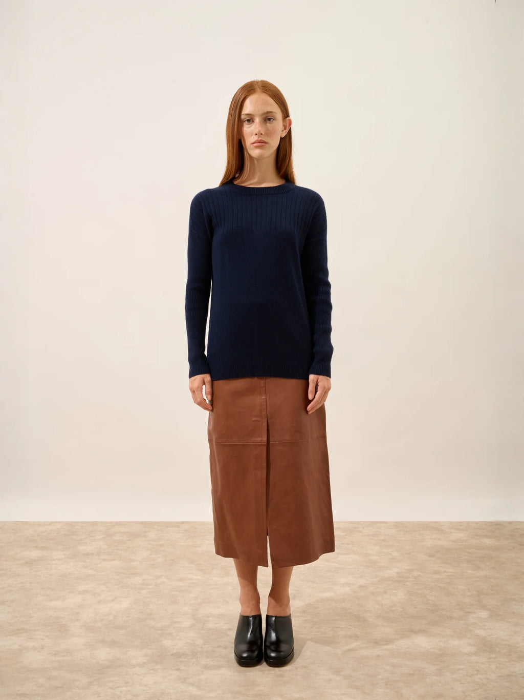 ALVERIS pullover rundhalsausschnitt marineblau