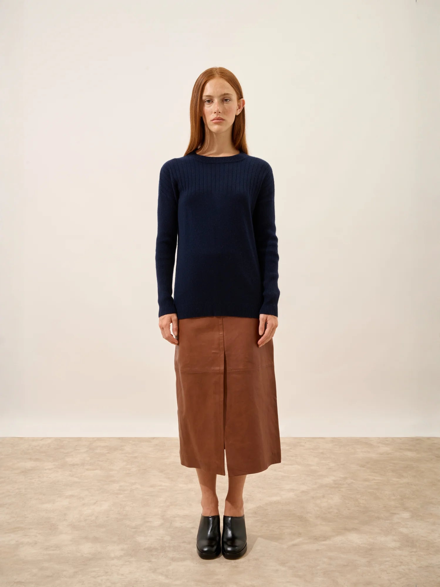 ALVERIS pullover rundhalsausschnitt marineblau
