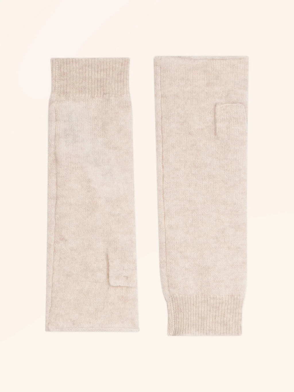 ZOE fingerlose handschuhe beige meliert