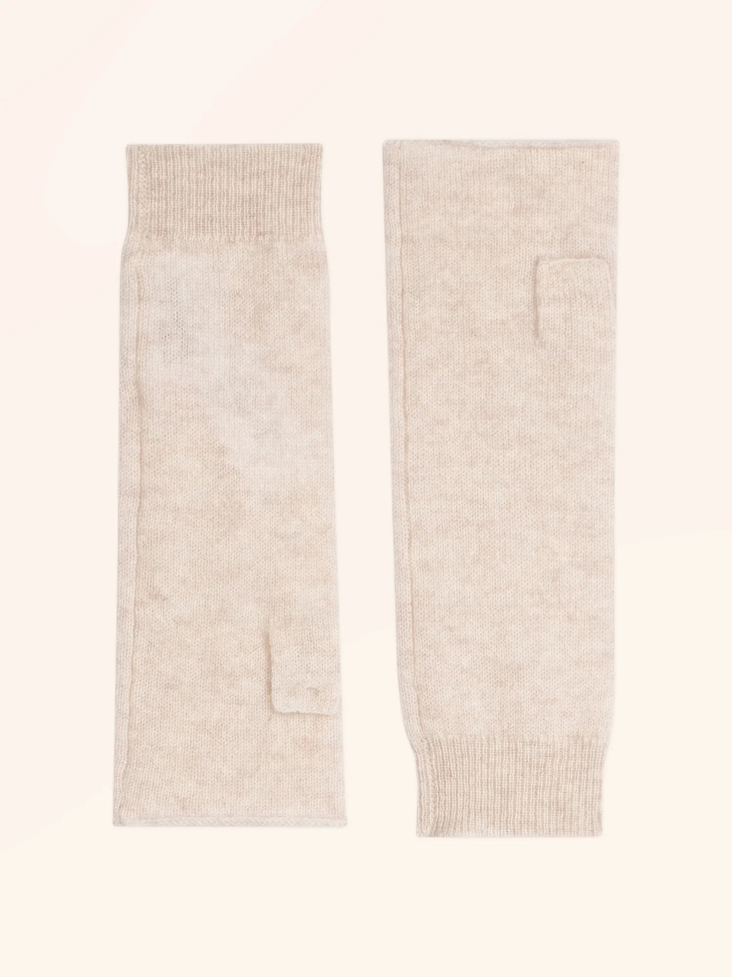 ZOE fingerlose handschuhe beige meliert