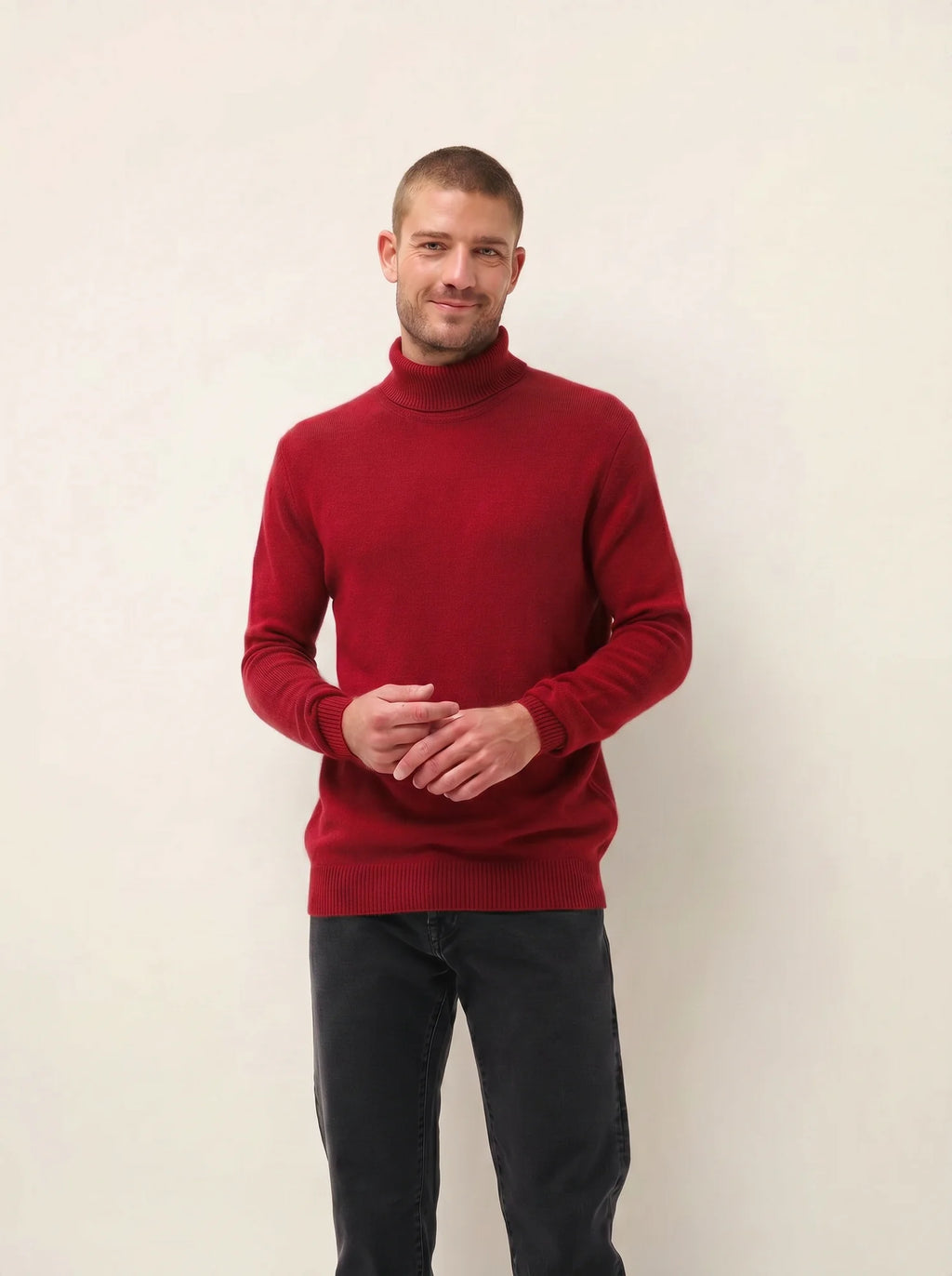 SACHA pullover rollkragen 4-fädig rot