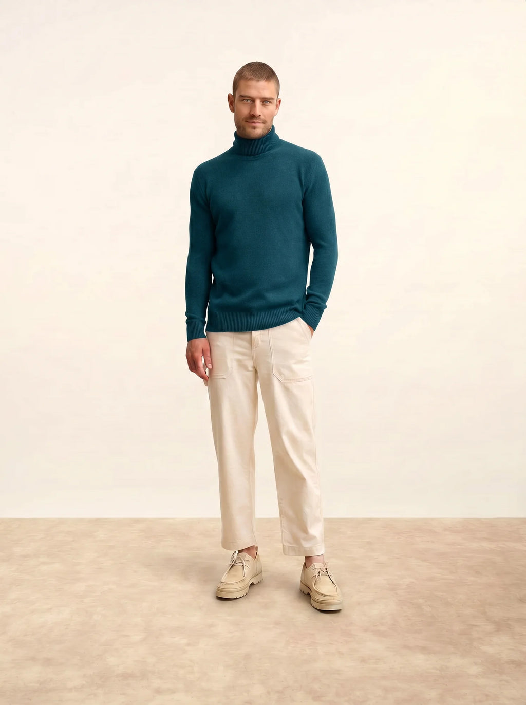 SACHA pullover rollkragen 4-fädig grün petrol