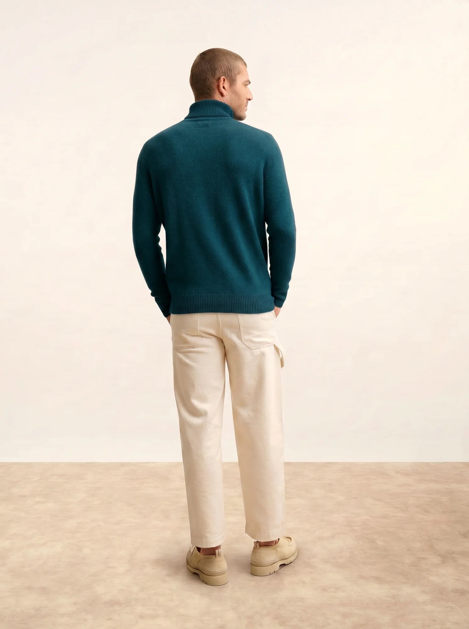 SACHA pullover rollkragen 4-fädig grün petrol